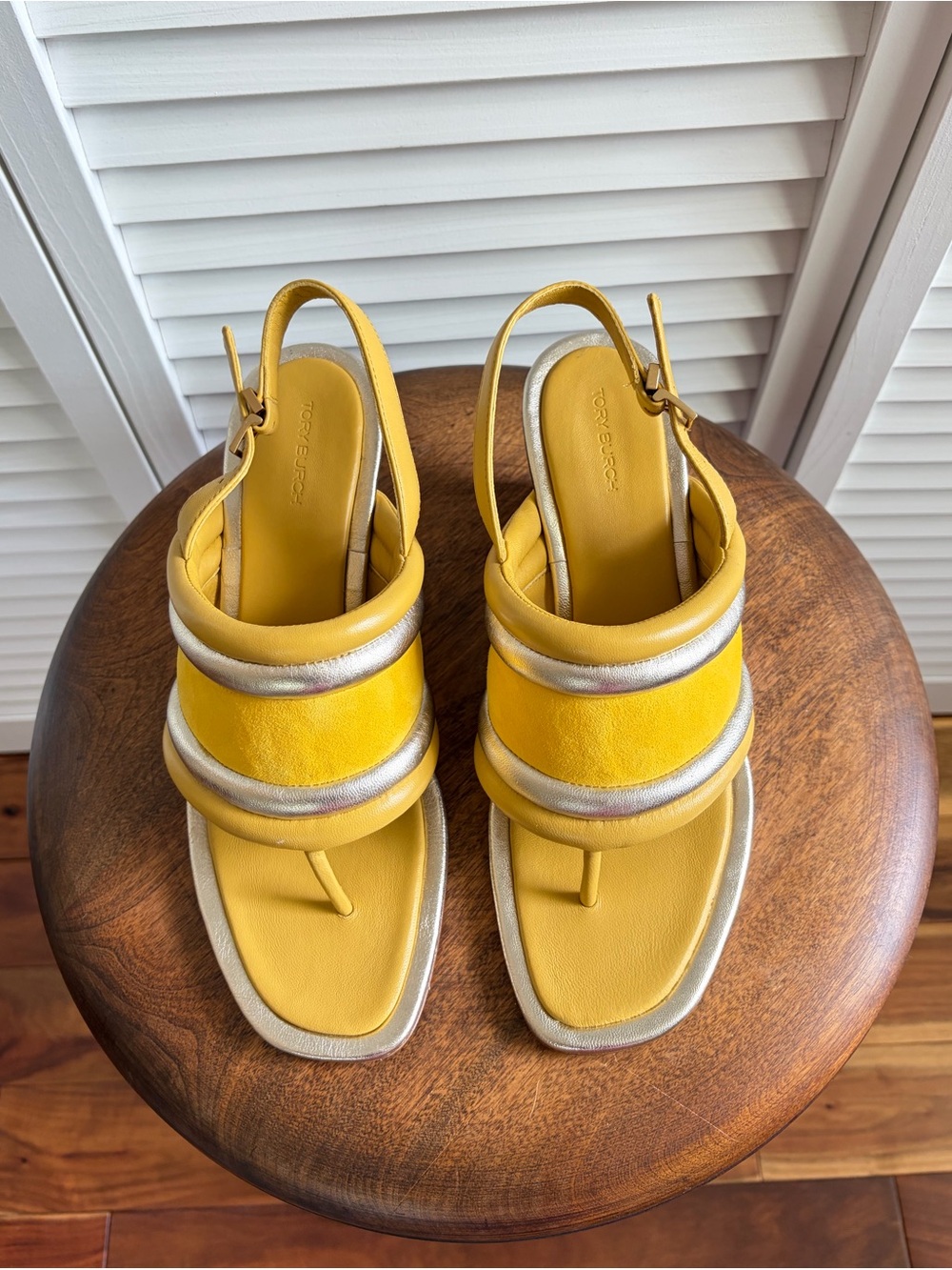Tory Burch Puffy Yellow Wedge Sandal 9